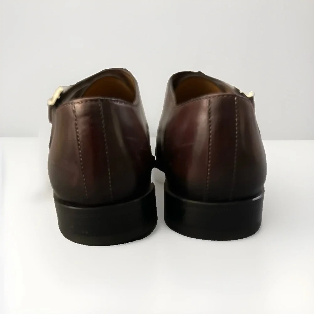 Ace Marks Made In Italy Double Monk Strap Dress Shoes 10D $349 MSRP